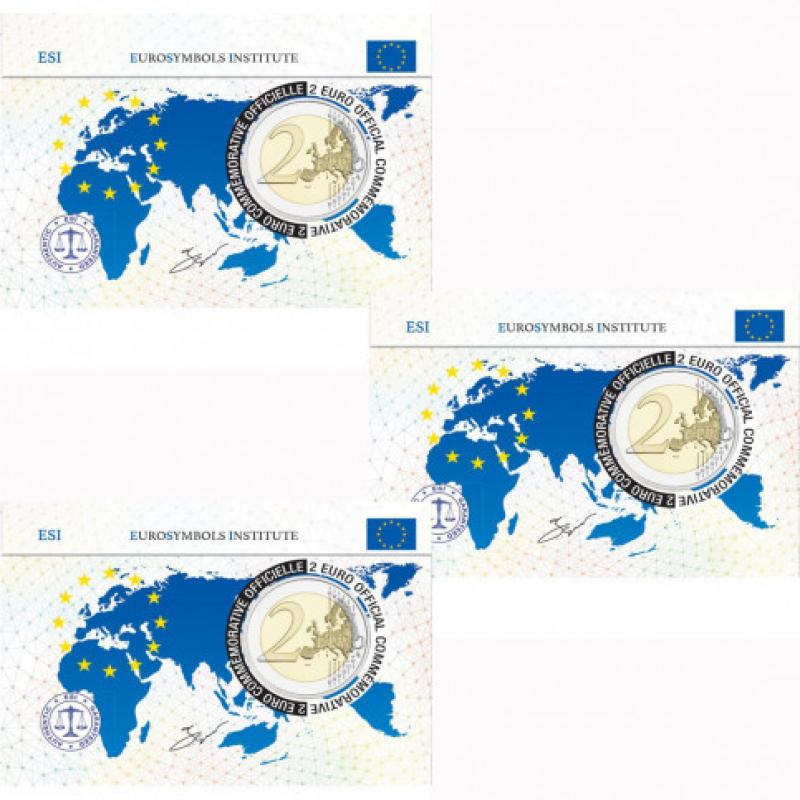 France 2022 – 3 x Coincards CROATIE 2023 - 2 euros commémoratives (ref54932m)