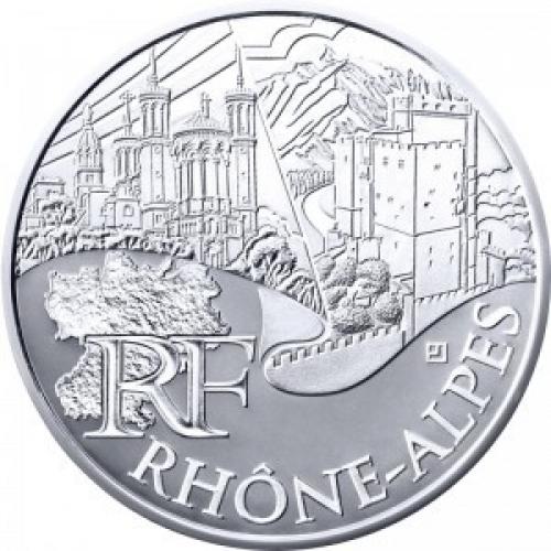 Rhône Alpes 2011 - 10 euros régions (ref321049)