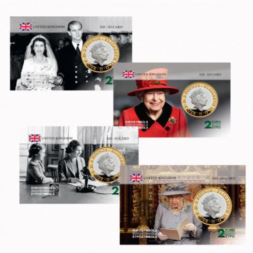 Royaume-Uni 2022 The Platinum Jubilee - La collection complète des 4 cartes commémorative (ref47611)
