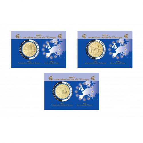 Série complète 3 x Coincards 20 ans de l'euro (ref 32046)