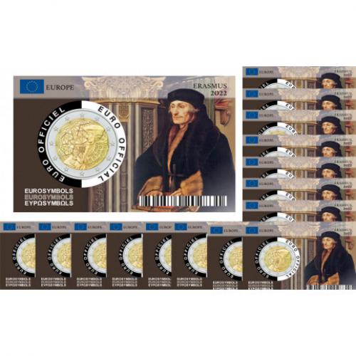Série complète 16 Coincards ERASMUS 2022 – 2 euro commémorative X 16 pièces– 35 ans du Programme ERASMUS (ref54325m)