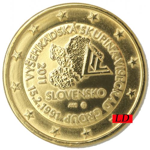 2€ Slovaquie 2011 - dorée or fin 24 carats (ref319330)