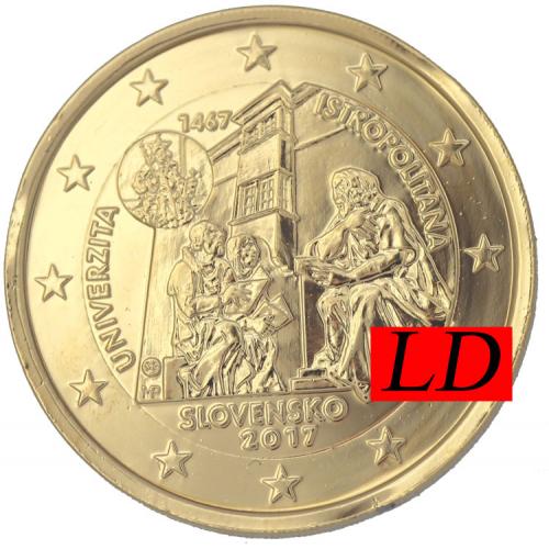 2€ Slovaquie 2017 - dorée or fin 24 carats (ref20201)