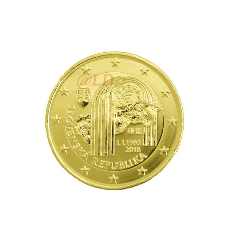2€ Slovaquie 2018 - dorée or fin 24 carats (ref21192)