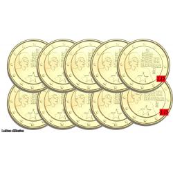 Lot x10 pièces 2€ Slovenie 2011 - dorée or fin 24 carats (refINV319316)