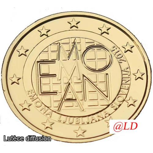 2€ SLOVENIE 2015 EMONA  - dorée or fin 24 carats (ref328819)