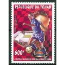 Timbre Football Tchad 1996 - France 98 (ref265884)
