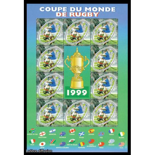 Bloc feuillet  Coupe du monde de rugby 1999 (ref 662405)