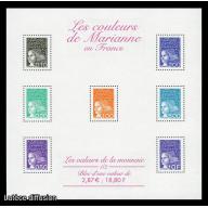 Bloc feuillet  Les couleurs de Marianne en Francs (ref 662548)