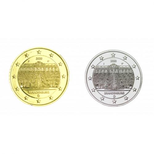LOT Allemagne 2020 – 2€uro commémorative dorée et argentée (Ref46063)