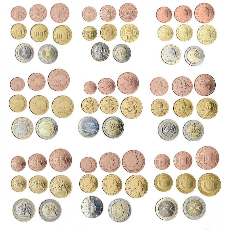 30 séries complètes de 1 centime à 2 euro (Ref324198)