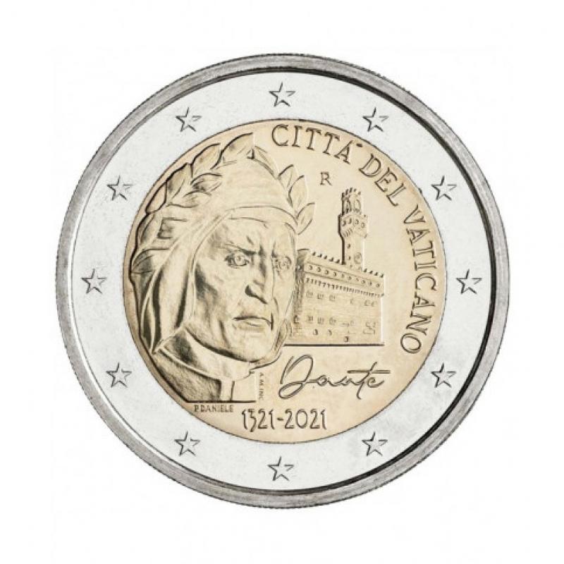 Vatican 2021- 2 euro commémorative Dante (Ref30376)