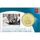 Vatican 2021 - Coincard 50 cts Pape François   timbre (ref47109)