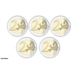 LOT DE 5 PIECES - 2€ commémorative Slovénie 2013 (ref46801)