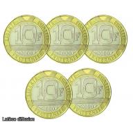 LOT DE 5 pieces de 10 francs Génie (ref206586)