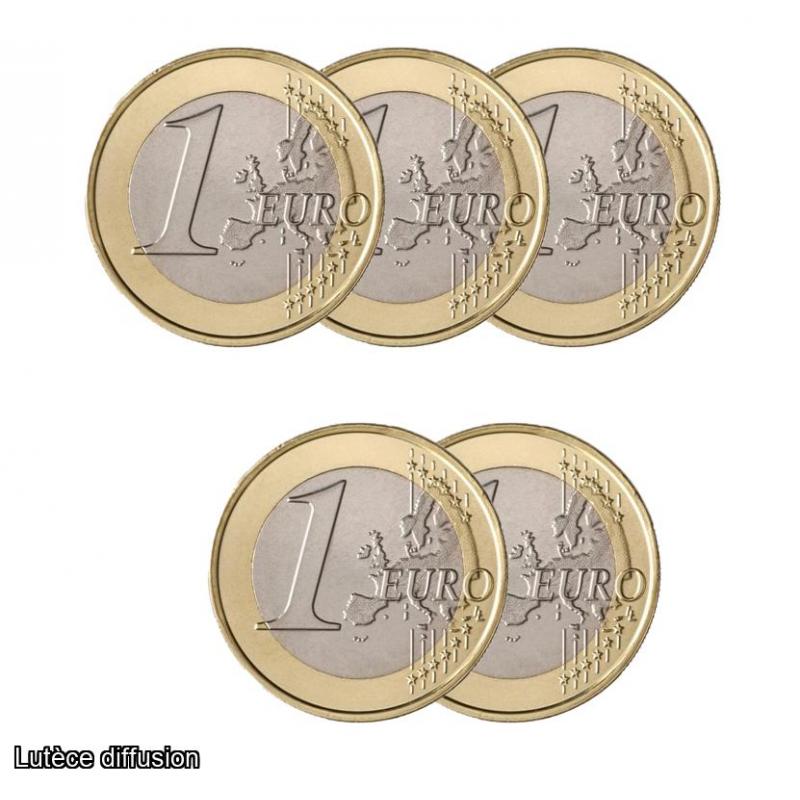 Lot de 5 pièces 1 euro Football République Tchèque (ref44993)