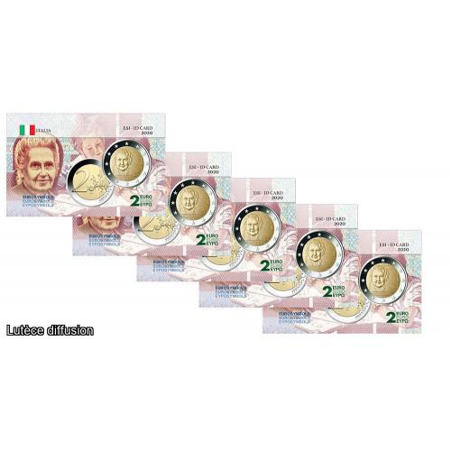LOT de 5 cartes commémoratives -  Italie 2020 (ref100839)