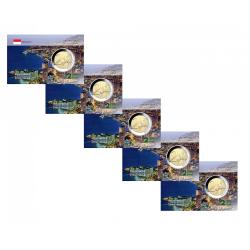 Lot de 5 cartes commémoratives - Monaco 2021 - Vue aérienne (Ref102554)