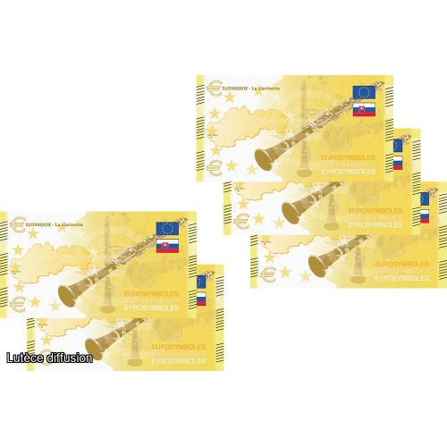 LOT DE 5 billets thématiques - La clarinette - Slovaquie (ref44681)